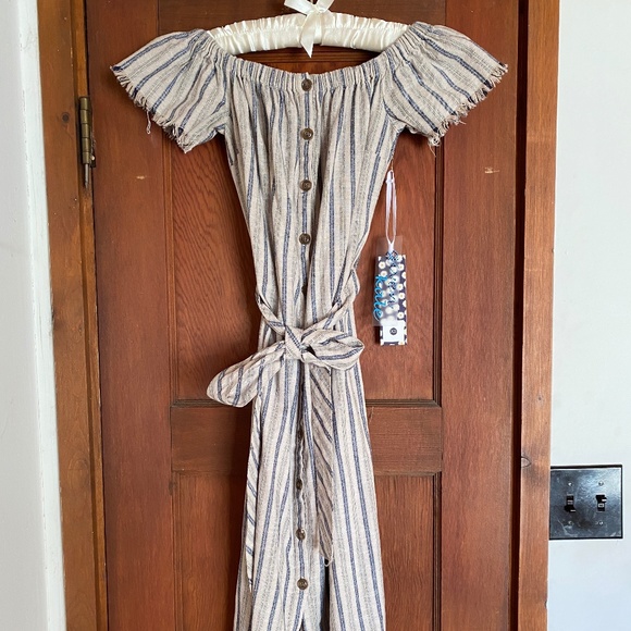 Given Kale Striped Button Front Dress - XS - New with Tags - Picture 3 of 5